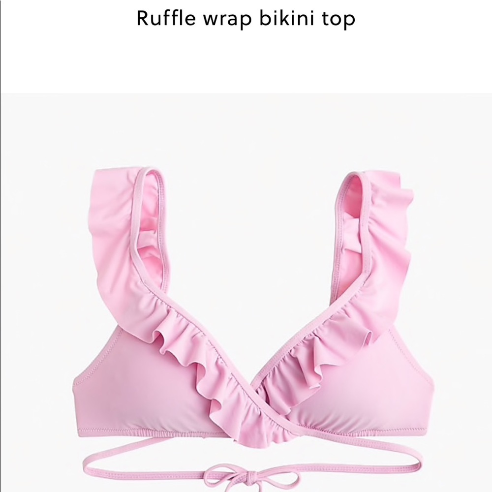 J. Crew Ruffle Wrap Bikini Top NEW WITH TAGS